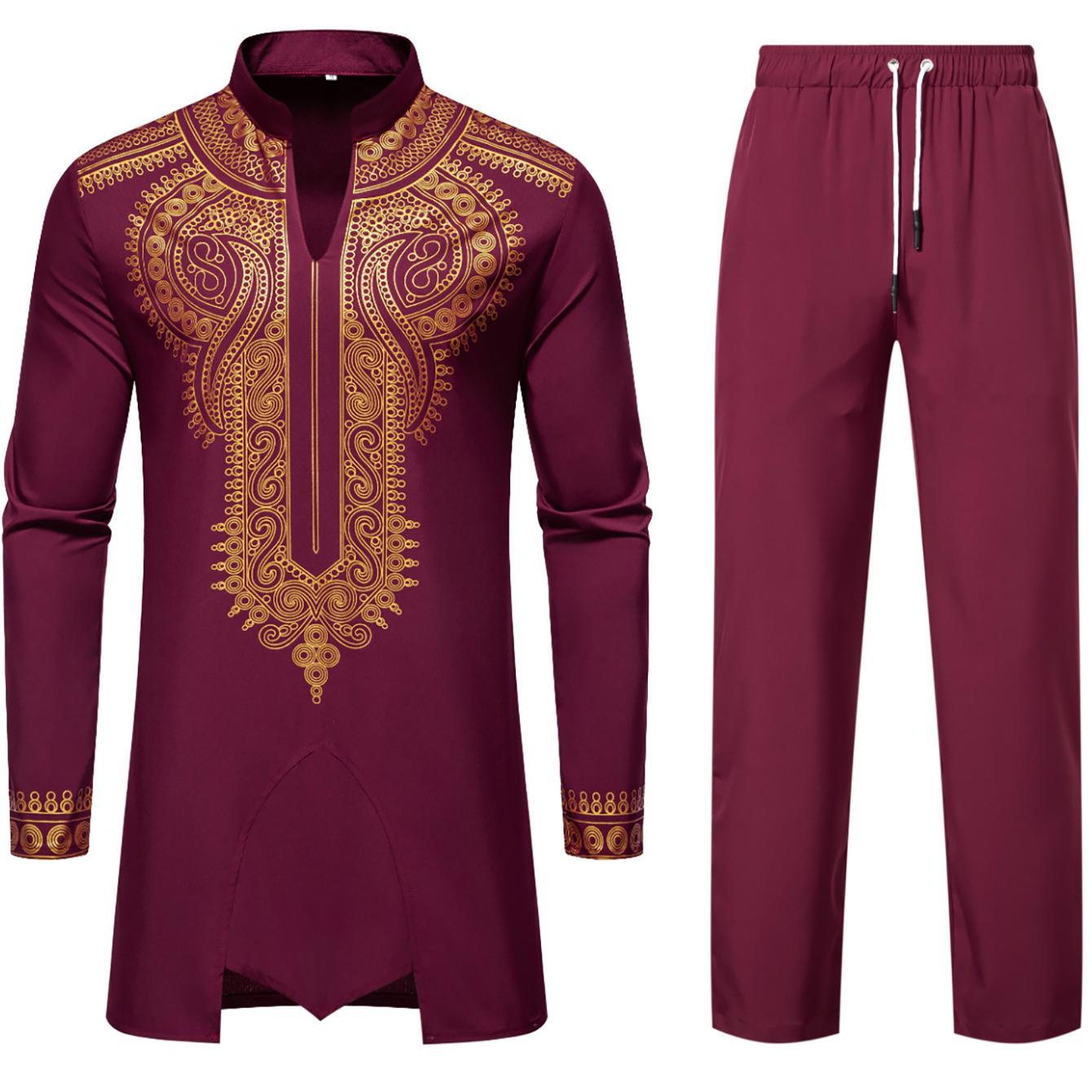 Herren Traditionelles Kaftan-Outfit mit einzigartiger Stickerei Fudus