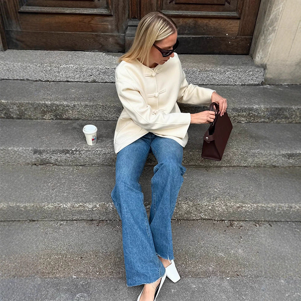 Damen innovative Wolljacke Fudus