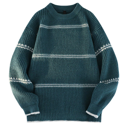 Damen Kuscheliger Strickpullover mit streifendem Design Fudus