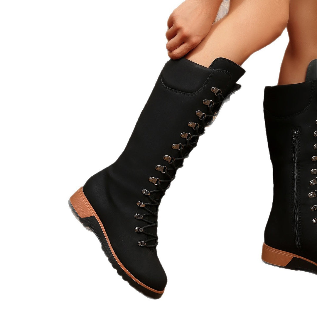 Damen Hohe Schnürstiefel Fudus