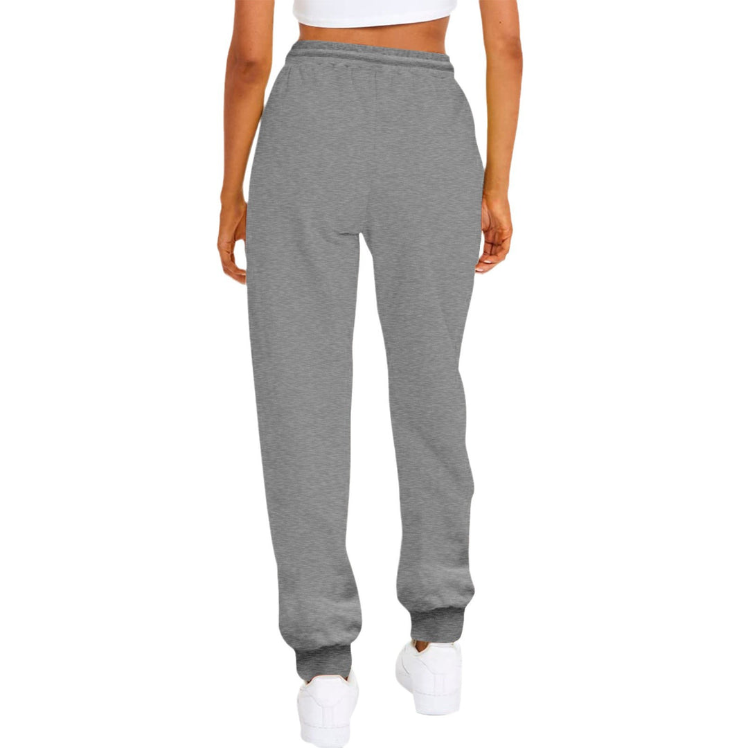 Damen lässige Sport-Jogginghose mit elastischem Bund und seitlichen Eingrifftaschen Fudus