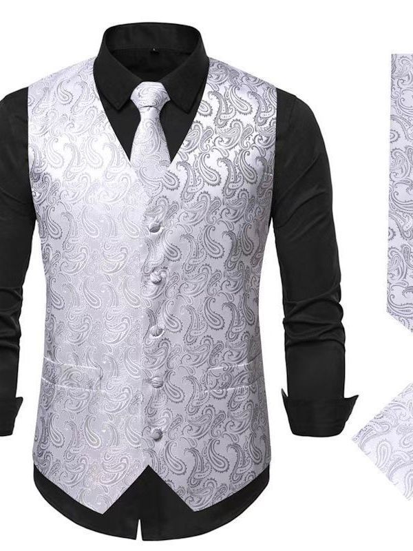 Anzugweste Herren Elegant Paisley
