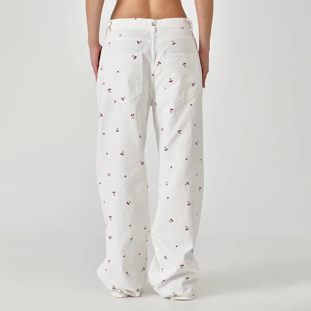 Damen lässige High-Waist Jeans mit stylischen Destroyed-Details Fudus