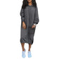 Damen Hoodie-Kleid mit lässiger Passform und praktischen Taschen Fudus