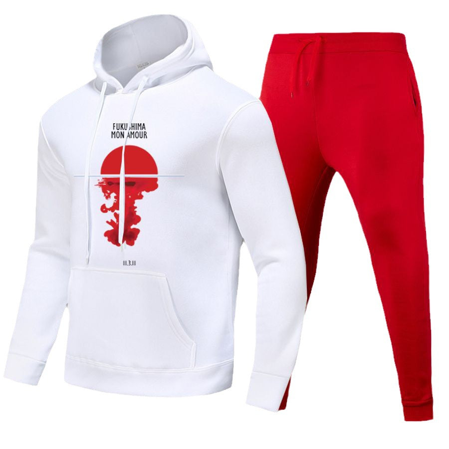 Damen Hoodie mit kreativem Druck und Jogginghose im urbanen Stil Fudus