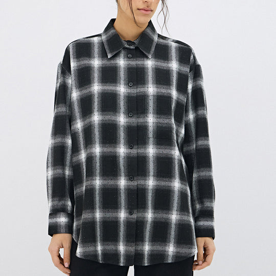 Damen karierte Langarmbluse Fudus