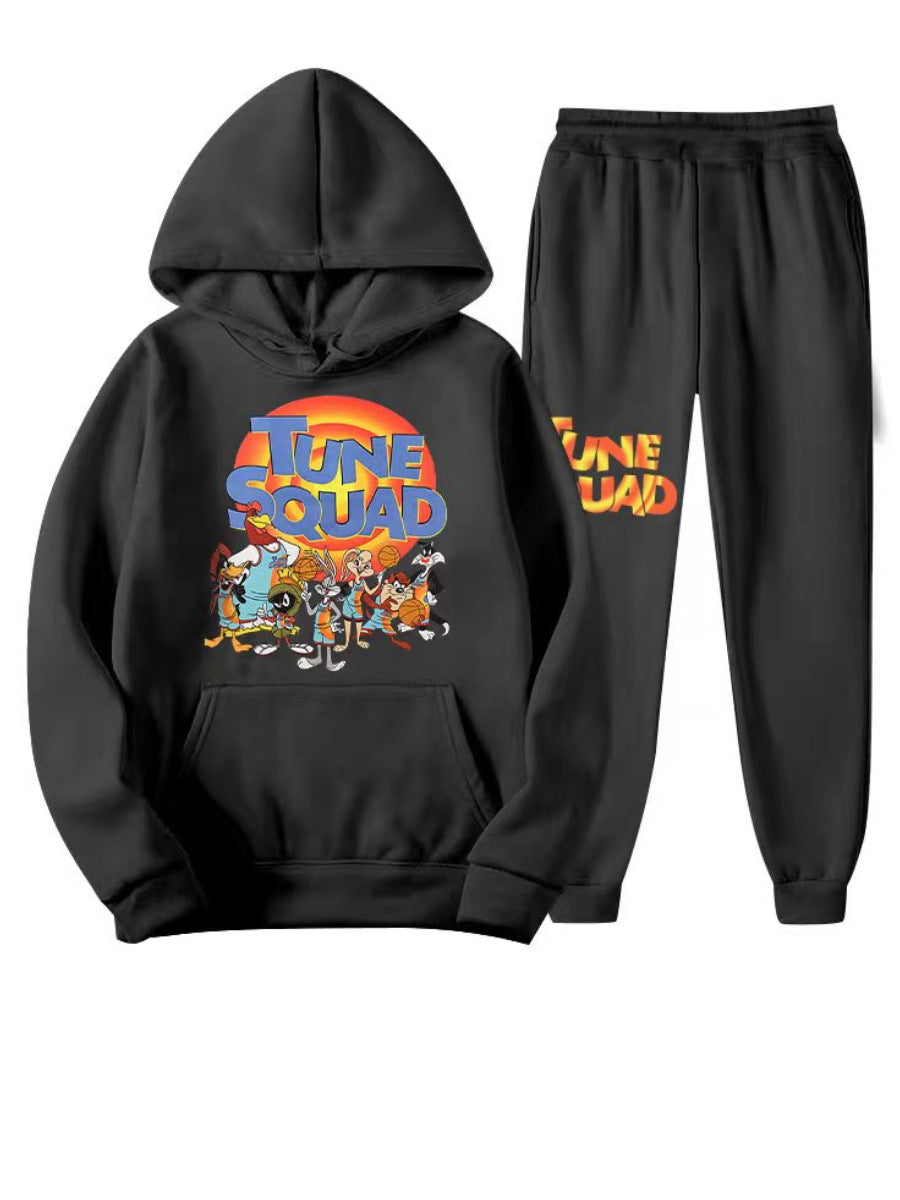 Damen Hoodie und Jogginghose Set mit auffälligem Tuneschrige-Design Fudus