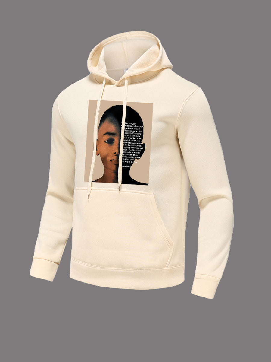 Damen Kapuzenpullover mit kreativem Grafikdruck und innovativem Schnitt Fudus