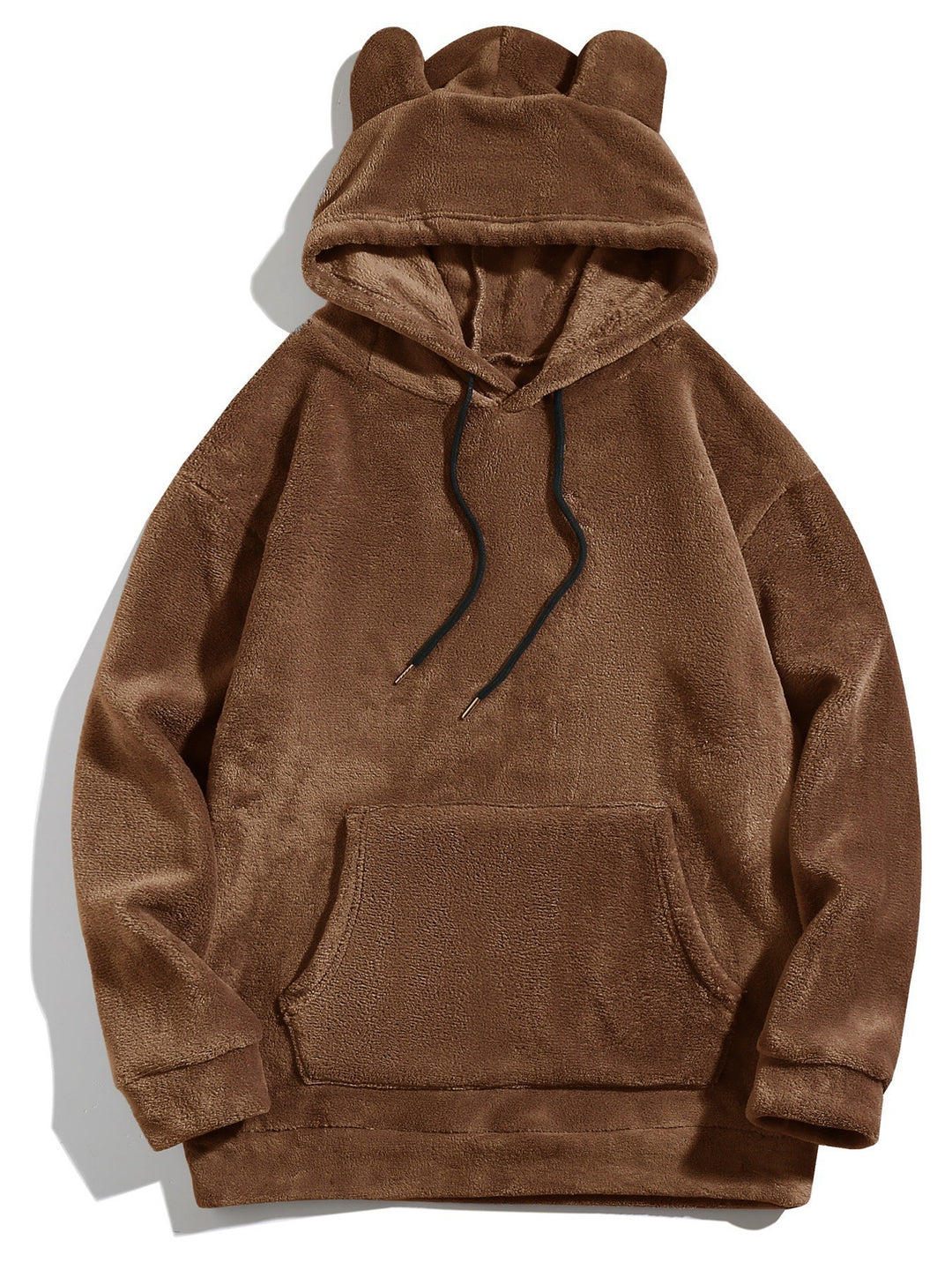 Damen kuscheliger Fleece-Hoodie mit Ohren Fudus