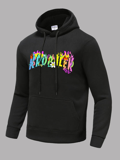 Damen Kapuzenpullover mit kreativem Foliendesign und bequemer Passform Fudus