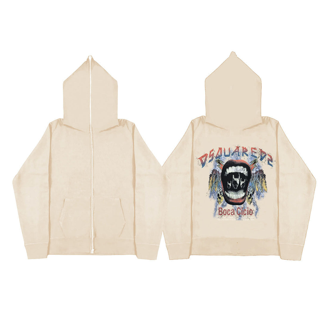 Damen Kapuzenjacke mit kreativem Grafikdesign Fudus