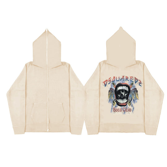 Damen Kapuzenjacke mit kreativem Grafikdesign Fudus