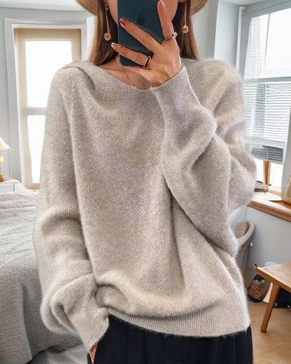 Damen gemütlicher Cashmere Pullover Fudus