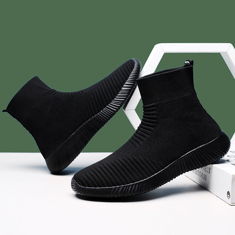 Damen Sportliche High-Top Sneakers mit flexiblem Strick-Obermaterial Fudus