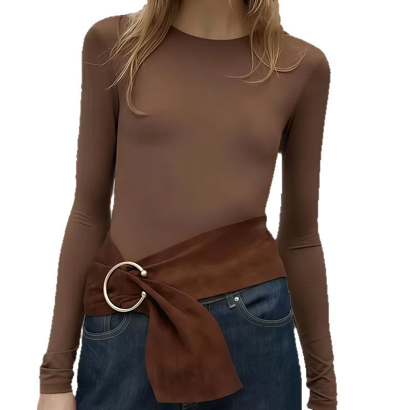 Damen Langärmliger Bodysuit mit integriertem Shaping-Effekt Fudus