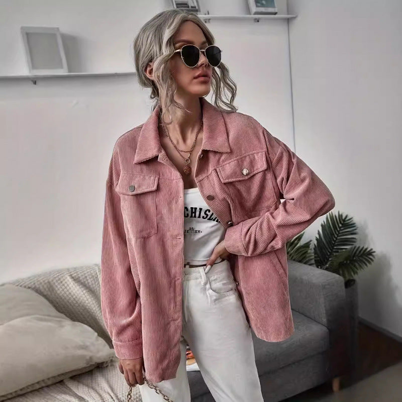 Damen lässige Cordjacke Fudus