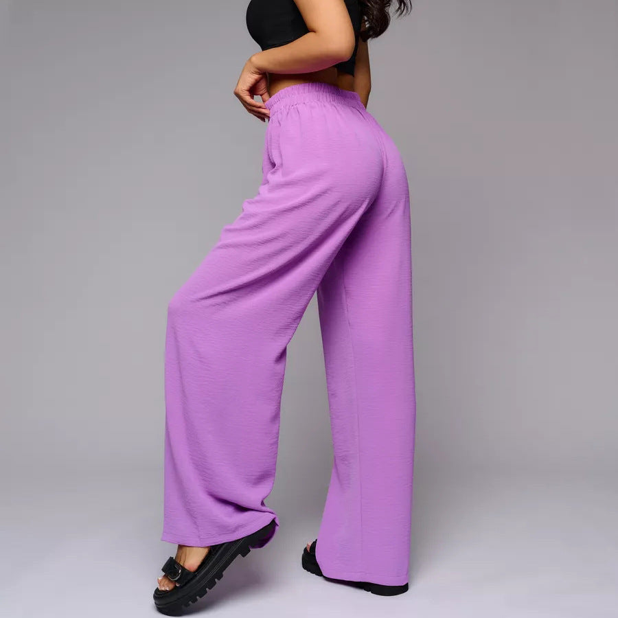 Damen lässige High-Waist-Hose Fudus