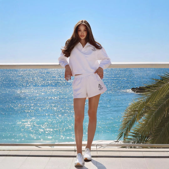 Damen modischer Kapuzenpullover mit sportlichem Kragen und bequemem Schnitt Fudus