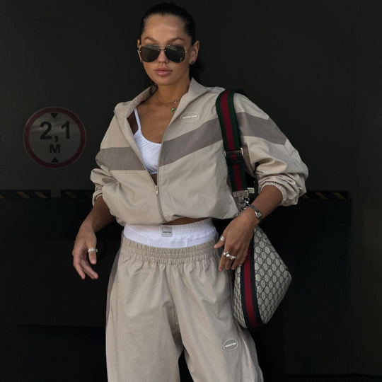 Damen lässige Freizeithose mit weitem Schnitt und elastischem Bund Fudus