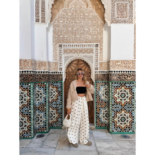 Damen Lässige Schlaghose mit modischem Print Fudus