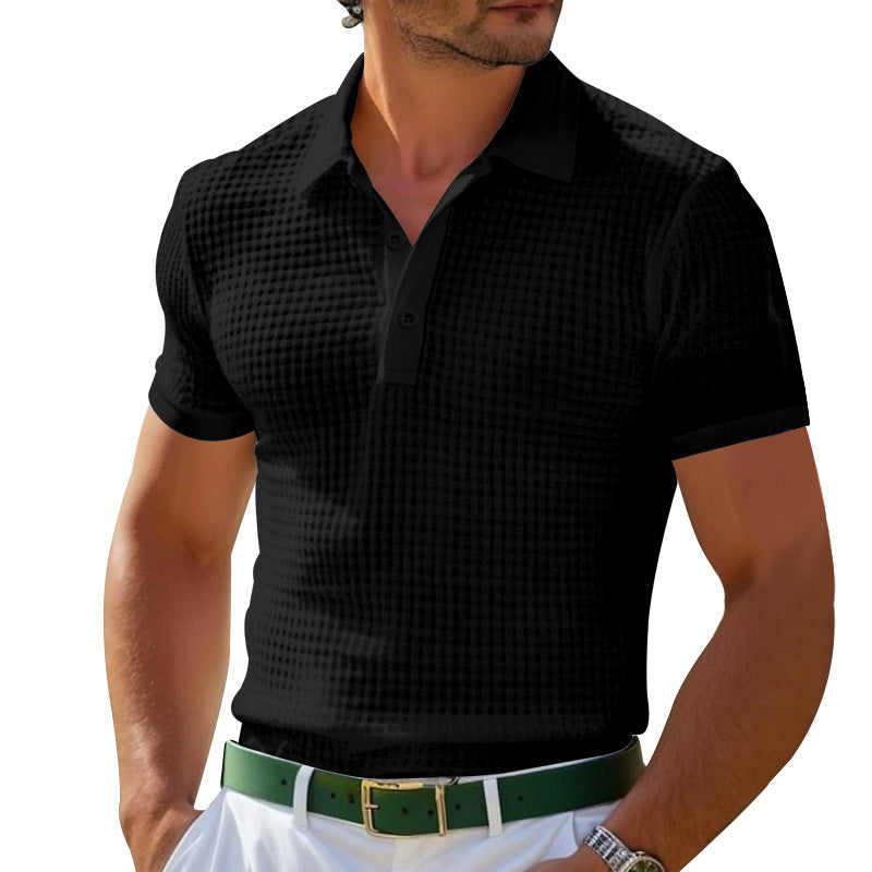 Herren Poloshirt mit Strukturierter Textur