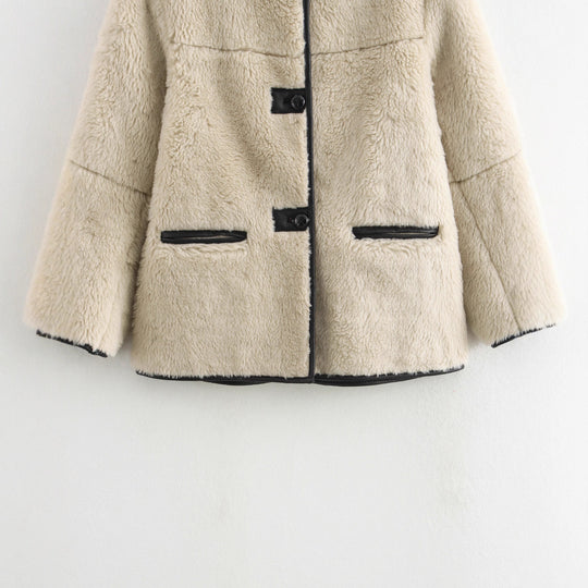 Damen Kunstfelljacke mit eleganten Details Fudus