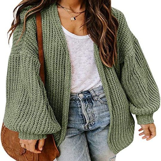 Damen Grobstrick-Oversized Pullover mit weitem Schnitt Fudus