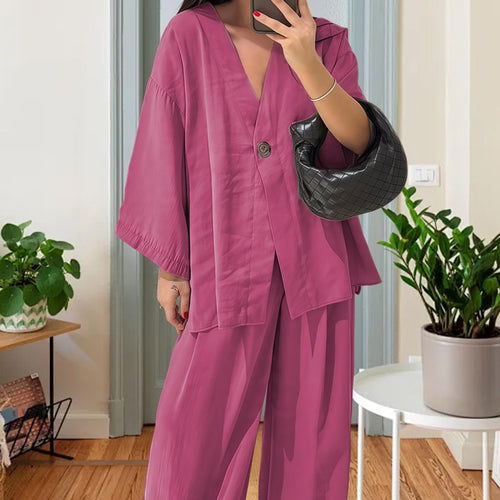 Damen lässige Oversized Blazerjacke mit weitem Schnitt Fudus