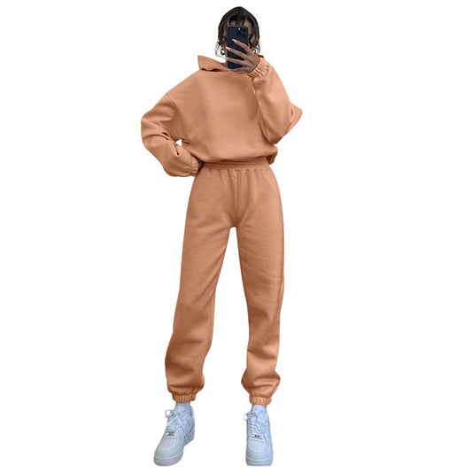 Damen Hoodie und Jogginghose Set mit komfortablem Schnitt Fudus