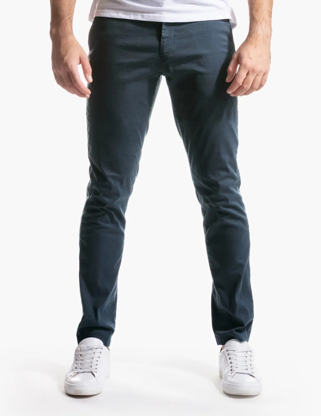 Herren Bequeme Chinos mit modernem Schnitt und elastischem Bund Fudus