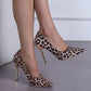 Damen High Heel Pumps mit Leopardenmuster