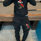 Damen Hoodie und Jogginghose Set mit festlichemDesign Fudus