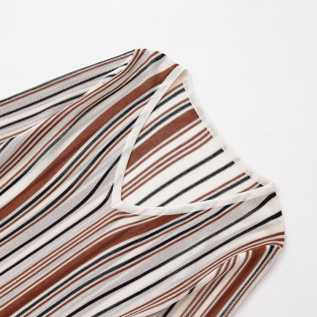 Damen langärmliges V-Ausschnitt Oberteil Fudus