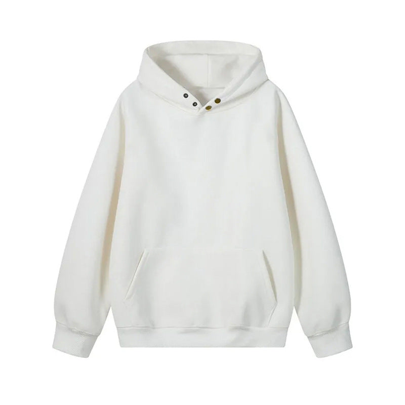 Damen Kapuzenpullover mit innovativem Schnitt und praktischen Druckknöpfen Fudus