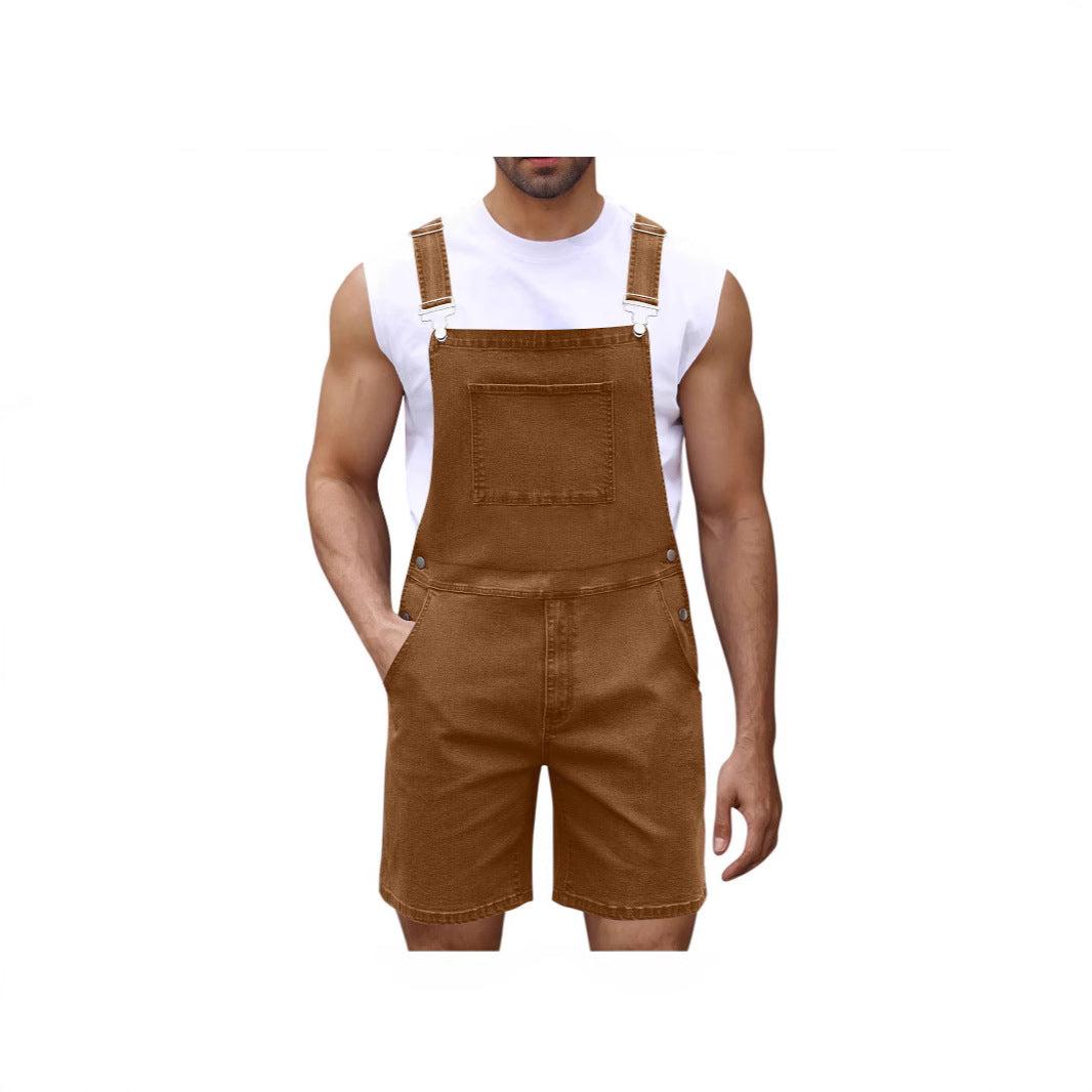 Herren Lässige Denim-Latzhose