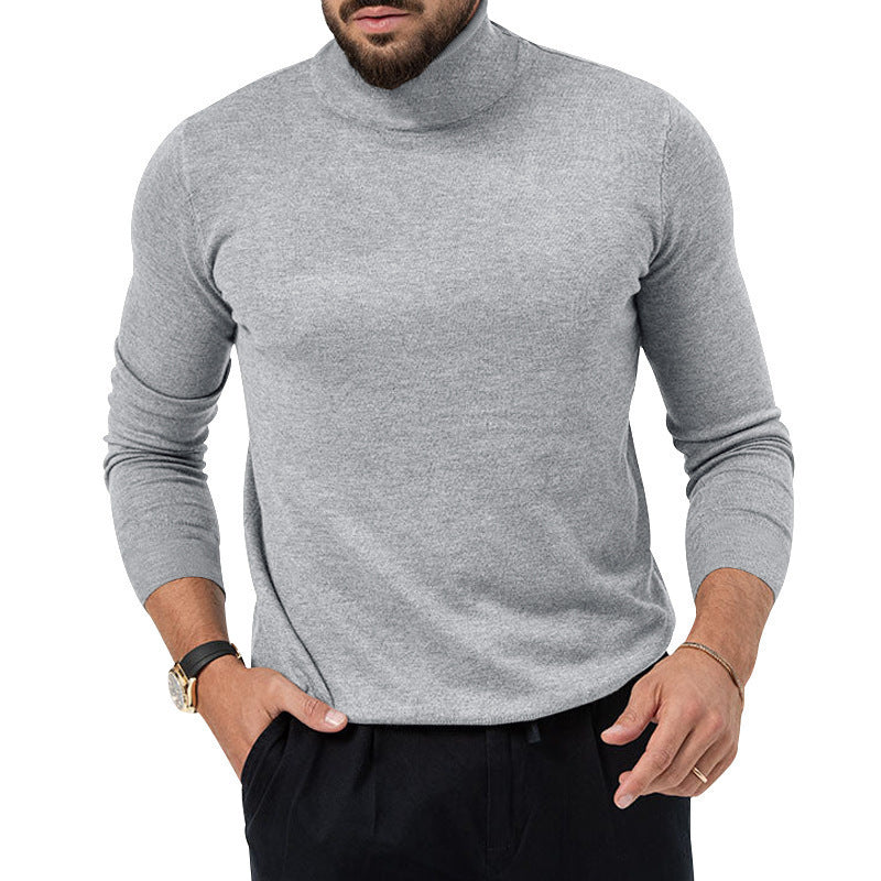 Herren Rollkragenpullover mit feiner Strickstruktur und lässigem Schnitt Fudus