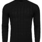 Herren Strickpullover Zopfmuster Warm Weich Hoher Kragen
