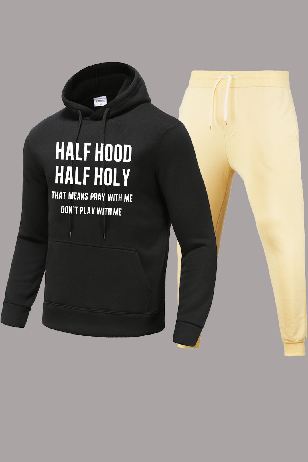 Damen Hoodie und Jogginghose Set mit kraftvollem Aufdruck Fudus