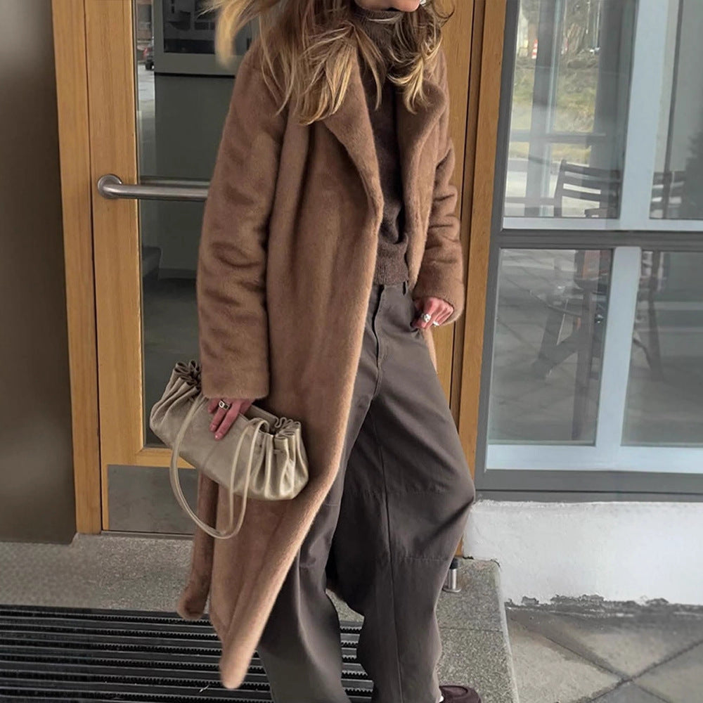 Damen kuscheliger und eleganter Mantel Fudus