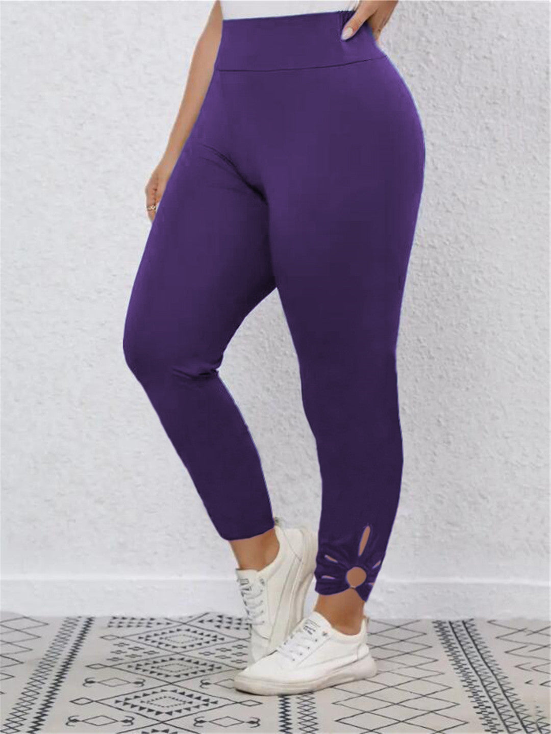 Damen Leggings mit modischen Cut-Outs Fudus