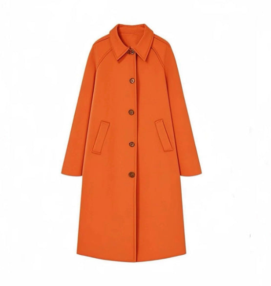 Damen klassischer Trenchcoat mit schickem Reverskragen und praktischen Taschen Fudus