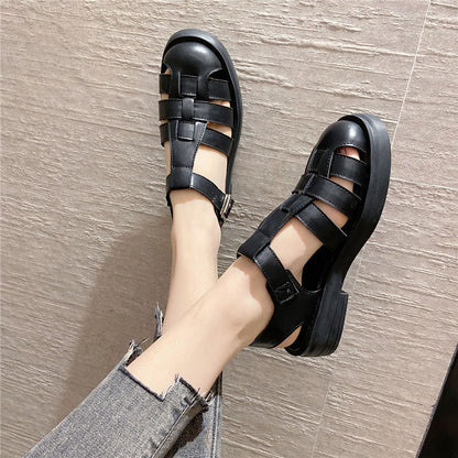 Damen Geschlossene Sandalen mit Riemendetail