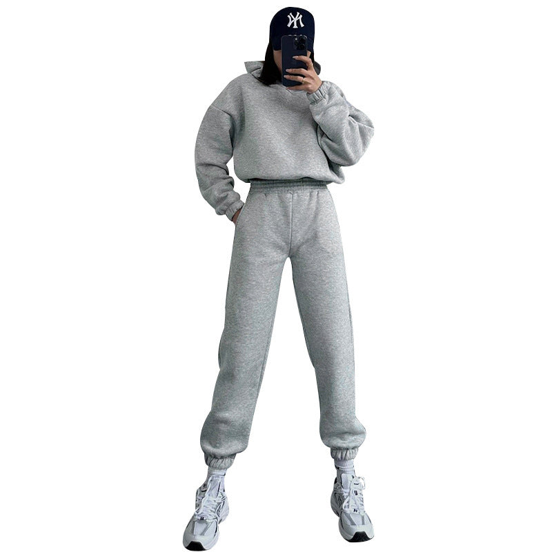 Damen Hoodie und Jogginghose Set mit komfortablem Schnitt Fudus