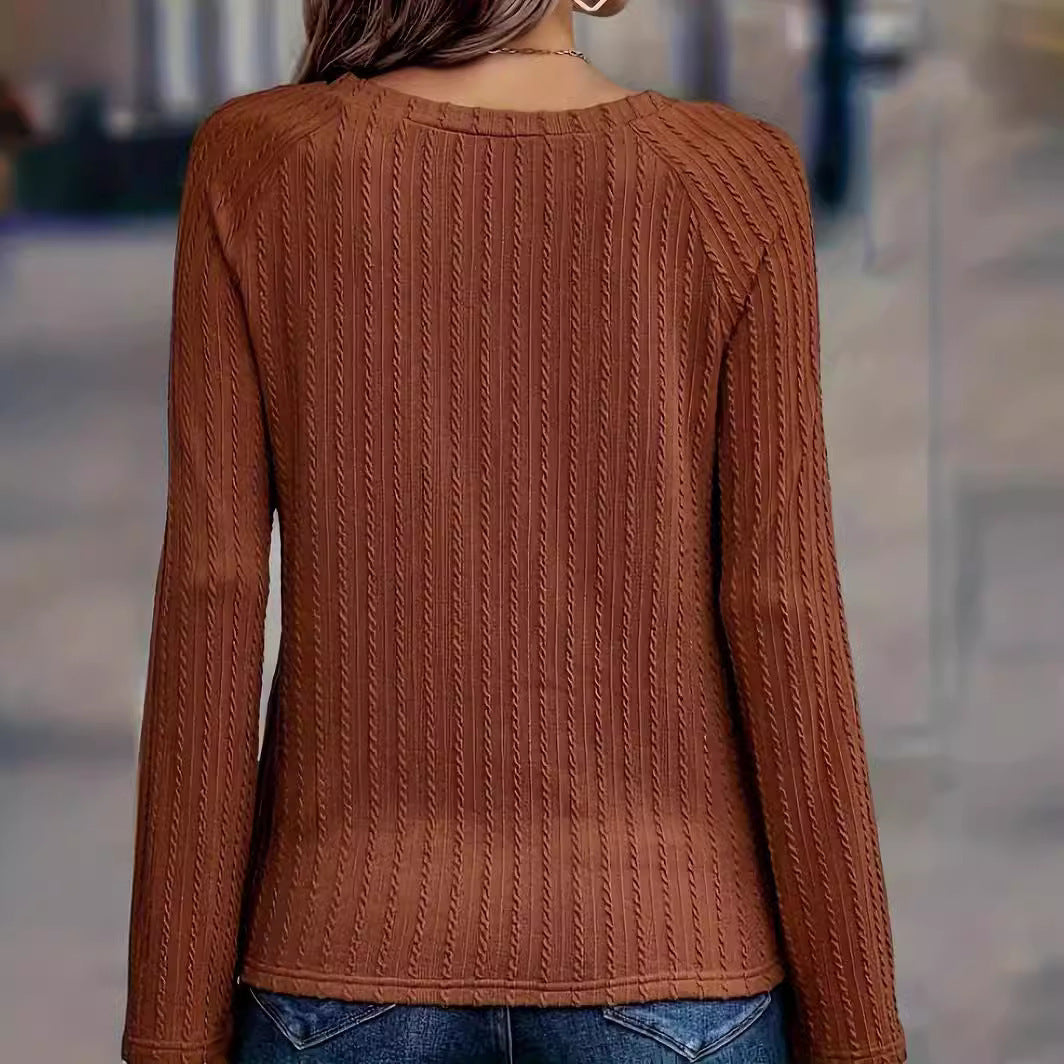 Damen Langarmshirt mit strukturiertem Design Fudus