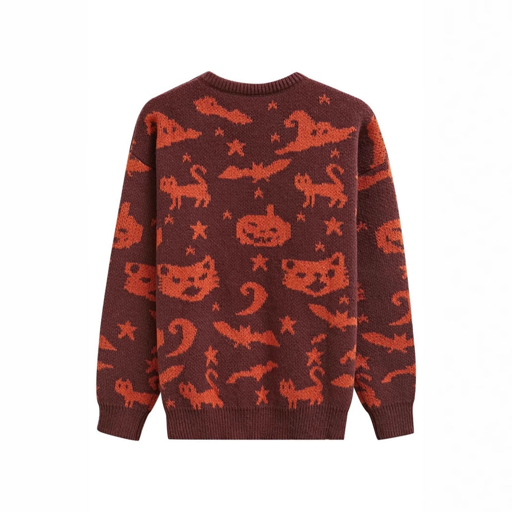 Damen Halloween Pullover Fudus