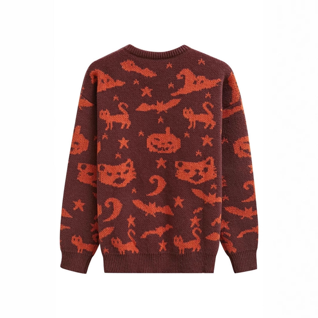 Damen Halloween Pullover Fudus