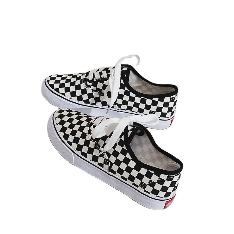 Damen Slip On Sneakers Mit Modernem Schachbrett Muster Und Rutschfester Sohle