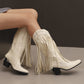 Damen Westernstiefel mit fransigem Detail Fudus