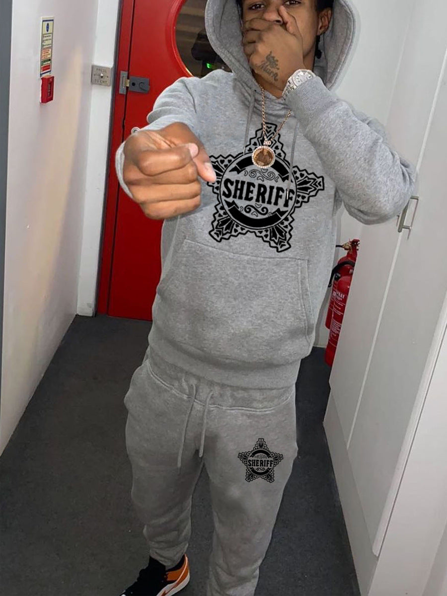 Damen Hoodie- und Jogginghose-Set mit einzigartigem Sheriff-Design Fudus