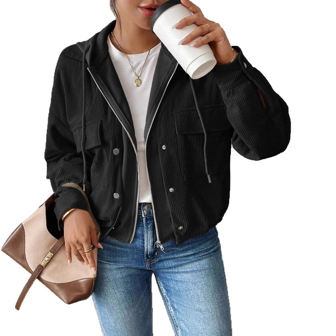 Damen Kurzjacke mit Rippenstruktur Fudus